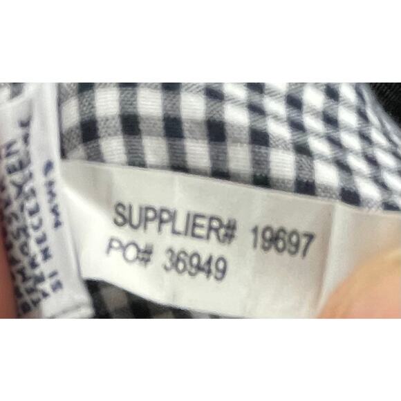 Ralph Lauren Classic Fit Gingham Shirt L Black White Purple Pony Cotton EUC - Picture 12 of 13